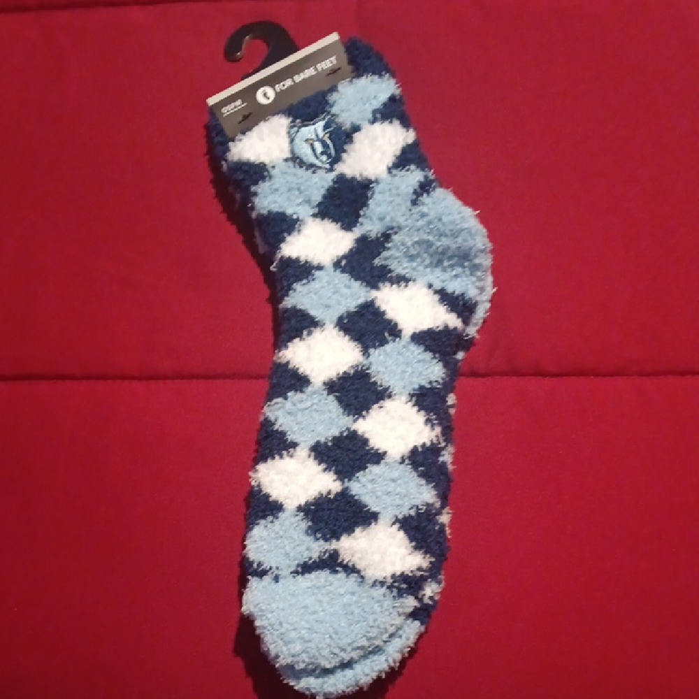 Cozy Blue and White Argyle Men's Socks